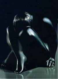 Lalique Sitting Nude (black) Figurine
